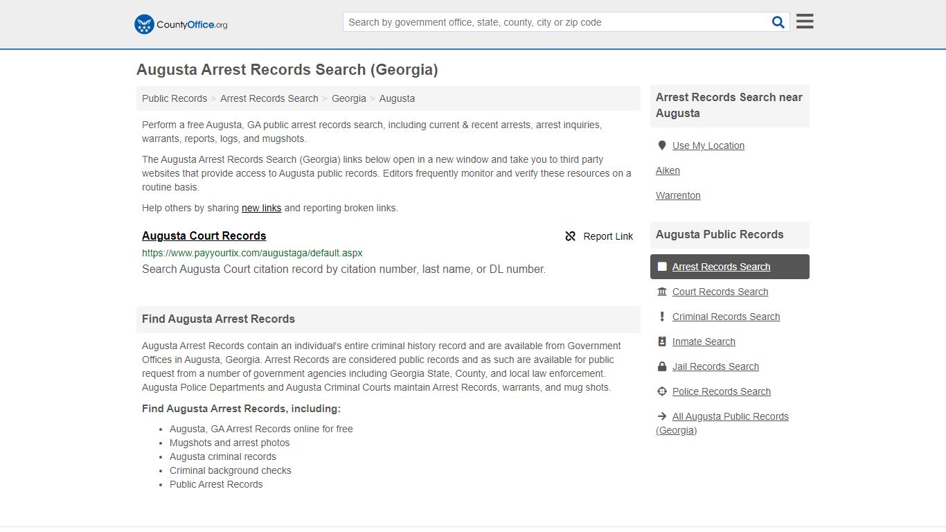 Arrest Records Search - Augusta, GA (Arrests & Mugshots)
